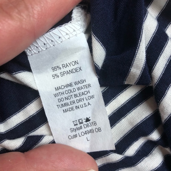 Navy white striped preppy maxi dress - Picture 3 of 6